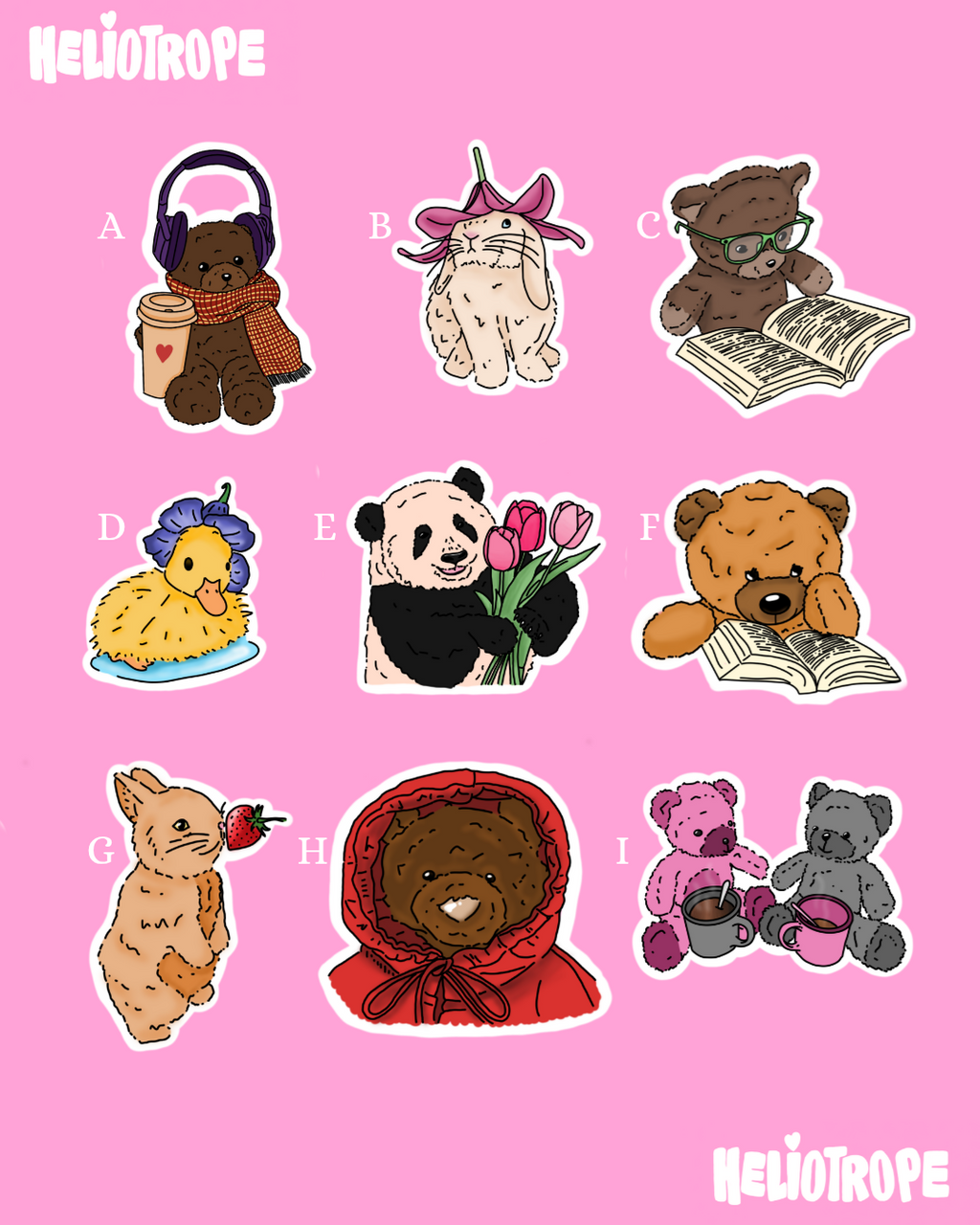 Stickers ANIMAUX MIGNONS 🐻